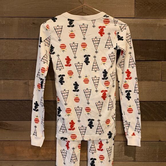 Hanna Andersson x Disney Girls' Mickey Mouse Cotton Christmas Pajama PJ Set - Picture 4 of 8